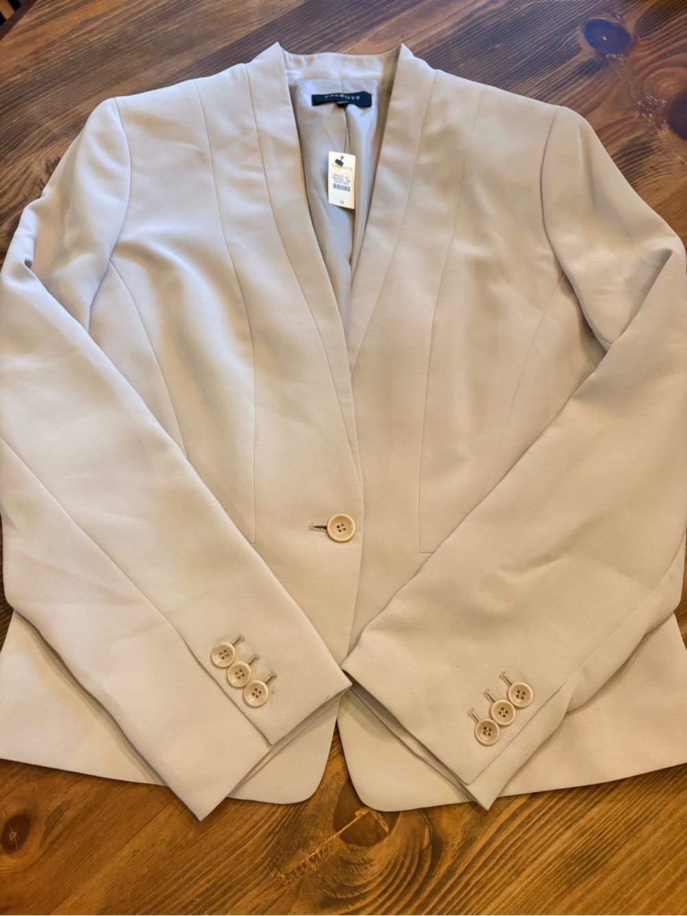 Talbots Beige Fitted Blazer NWT